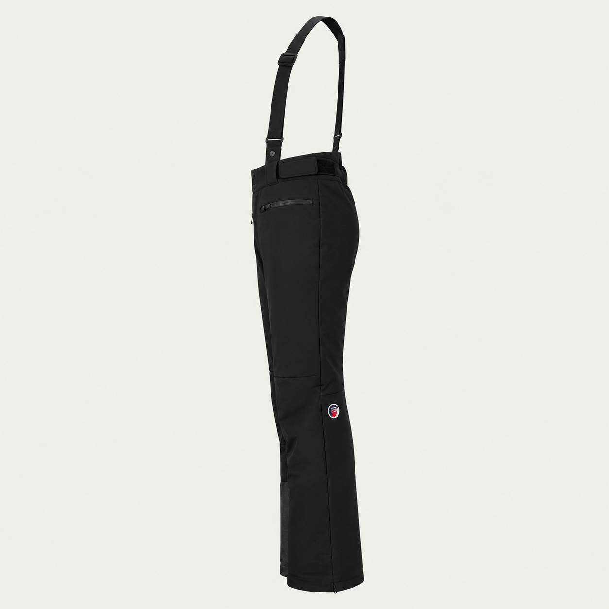 Fusalp men's Tomaso Ski Pants in Black, side product view.