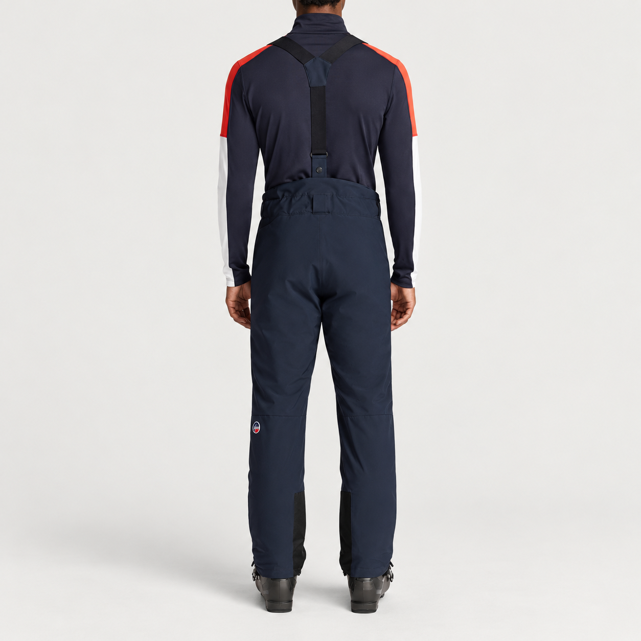 Fusalp men's Tomaso Ski Pants in Navy, back view on model.