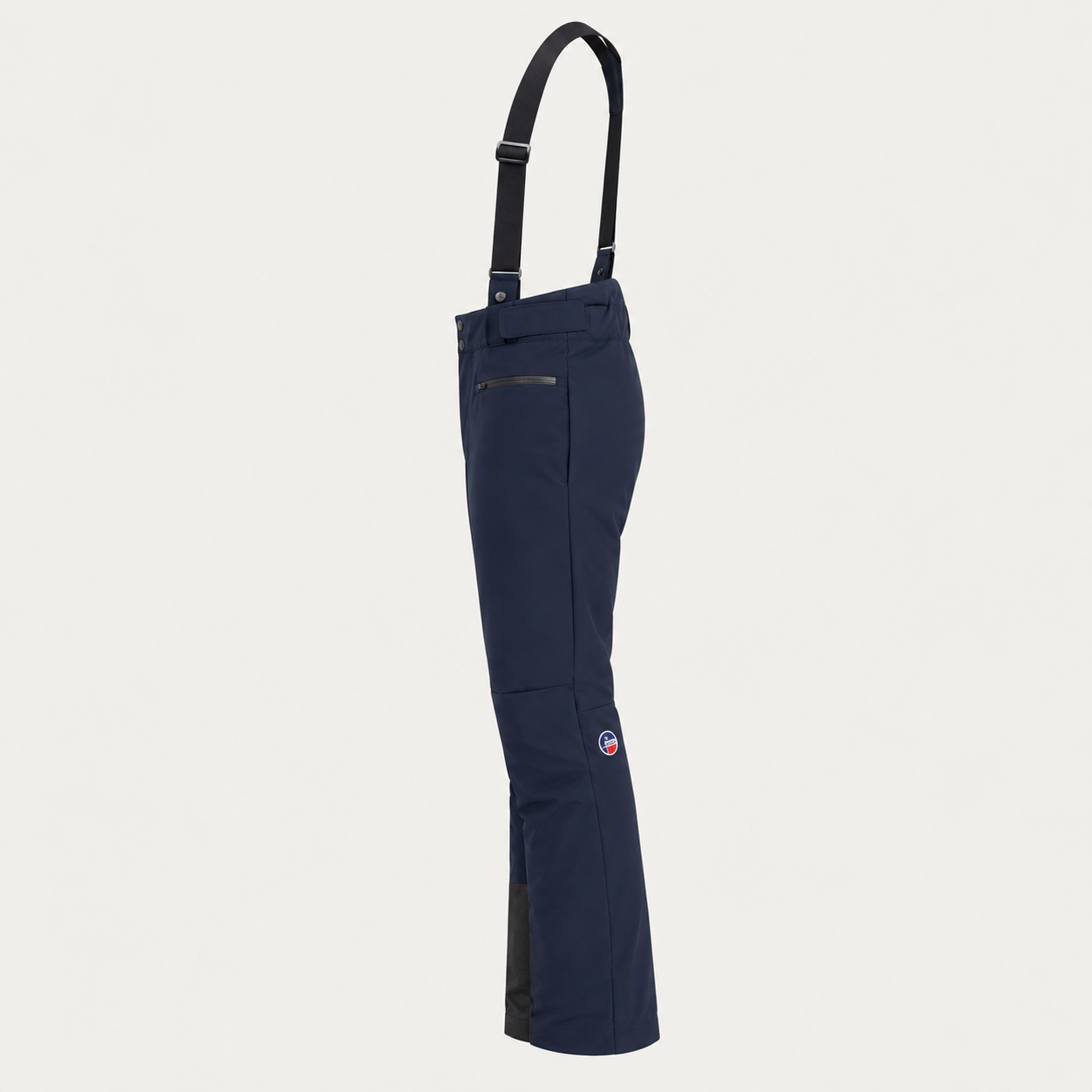 Fusalp men's Tomaso Ski Pants in Navy, side product view.