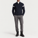 Fusalp men's Wengen IV Sweater in Navy, full outfit on model.