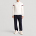 Fusalp men's Wengen IV Sweater in White, full outfit on model.