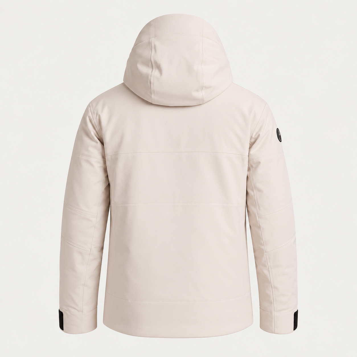 Fusalp men's Yohan Ski Jacket in Mastic, back product view.