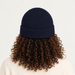 Fusalp unisex Cosmic Beanie in Navy, view on female model.