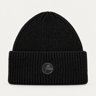 Fusalp unisex Knit II Beanie in Black, front product view.
