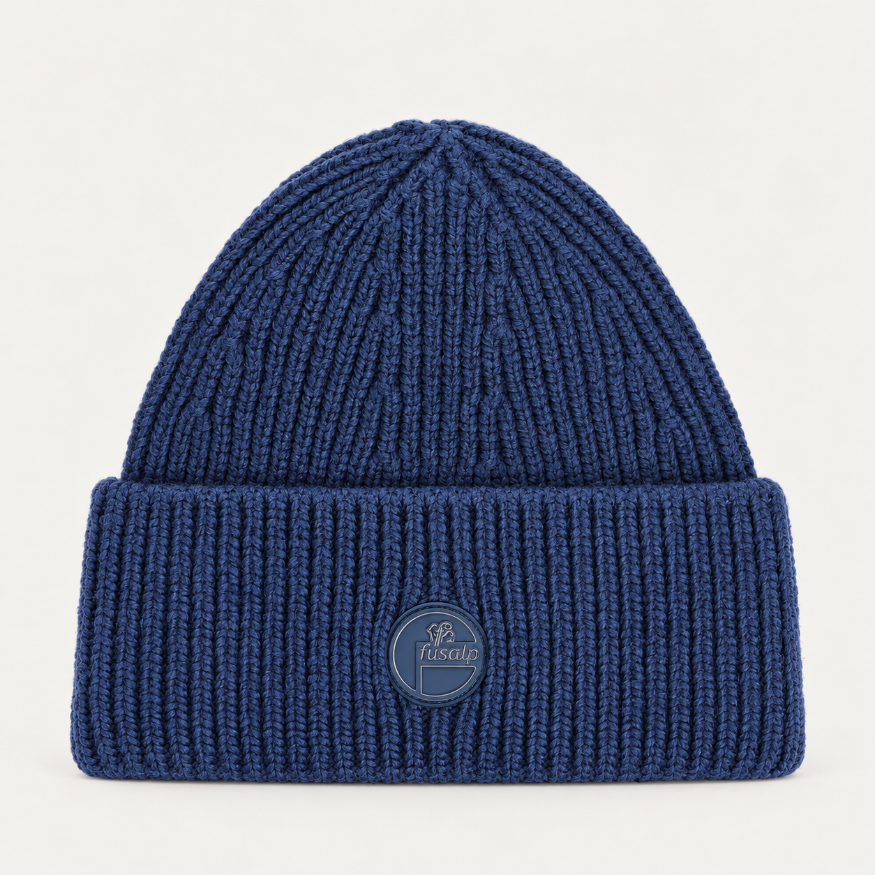 Fusalp unisex Knit II Beanie in Sea Blue, front product view.