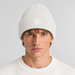 Fusalp unisex Knit II Beanie in White, front view on male model.