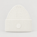 Fusalp unisex Knit II Beanie in White, product view showing knit texture and branding.