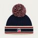 Fusalp unisex Pompon Beanie in Marin, front product view.