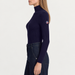 Fusalp women's Ancelle Sweater in Dark Blue, side view on model.