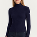 Fusalp women's Ancelle Sweater in Dark Blue, close-up of fabric and design.