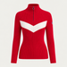 Fusalp women's Andromede Sweater in Racing Red, front product view.