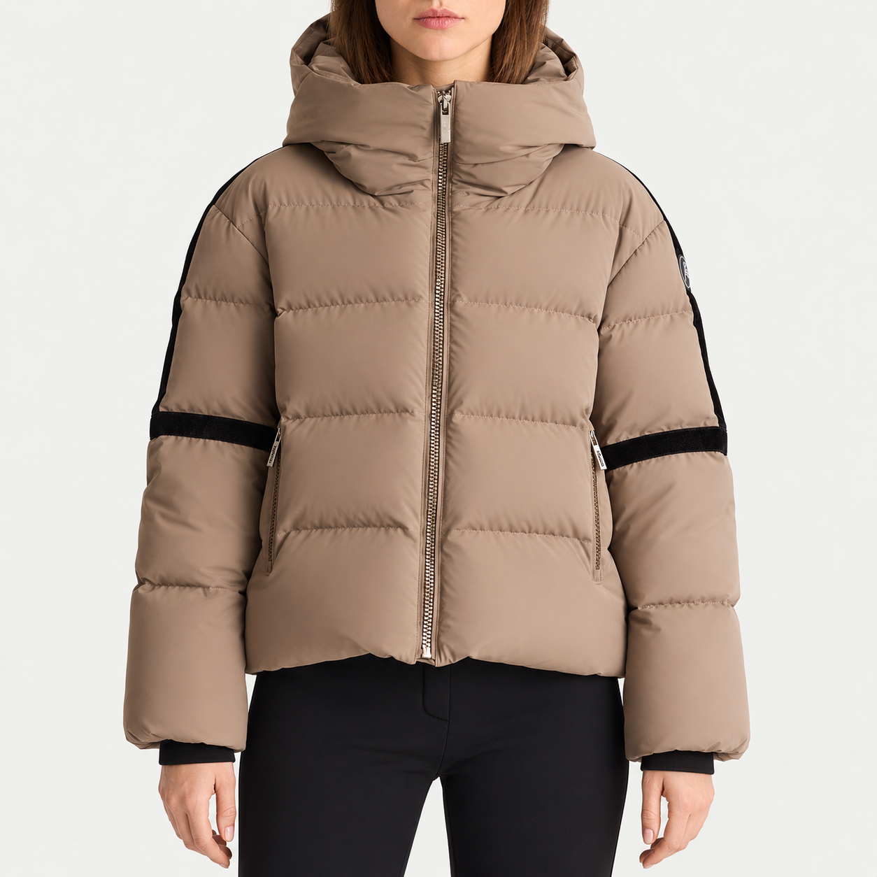 Fusalp women's Barsy II Ski Jacket in Falcon, front view on model.