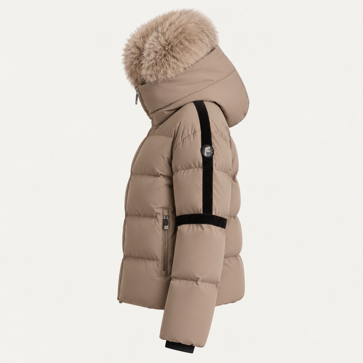 Fusalp women's Barsy II Ski Jacket in Falcon, side product view.