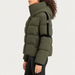 Fusalp women's Barsy II Ski Jacket in Moss Green, side view on model.