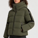 Fusalp women's Barsy II Ski Jacket in Moss Green, close-up of fabric and design.