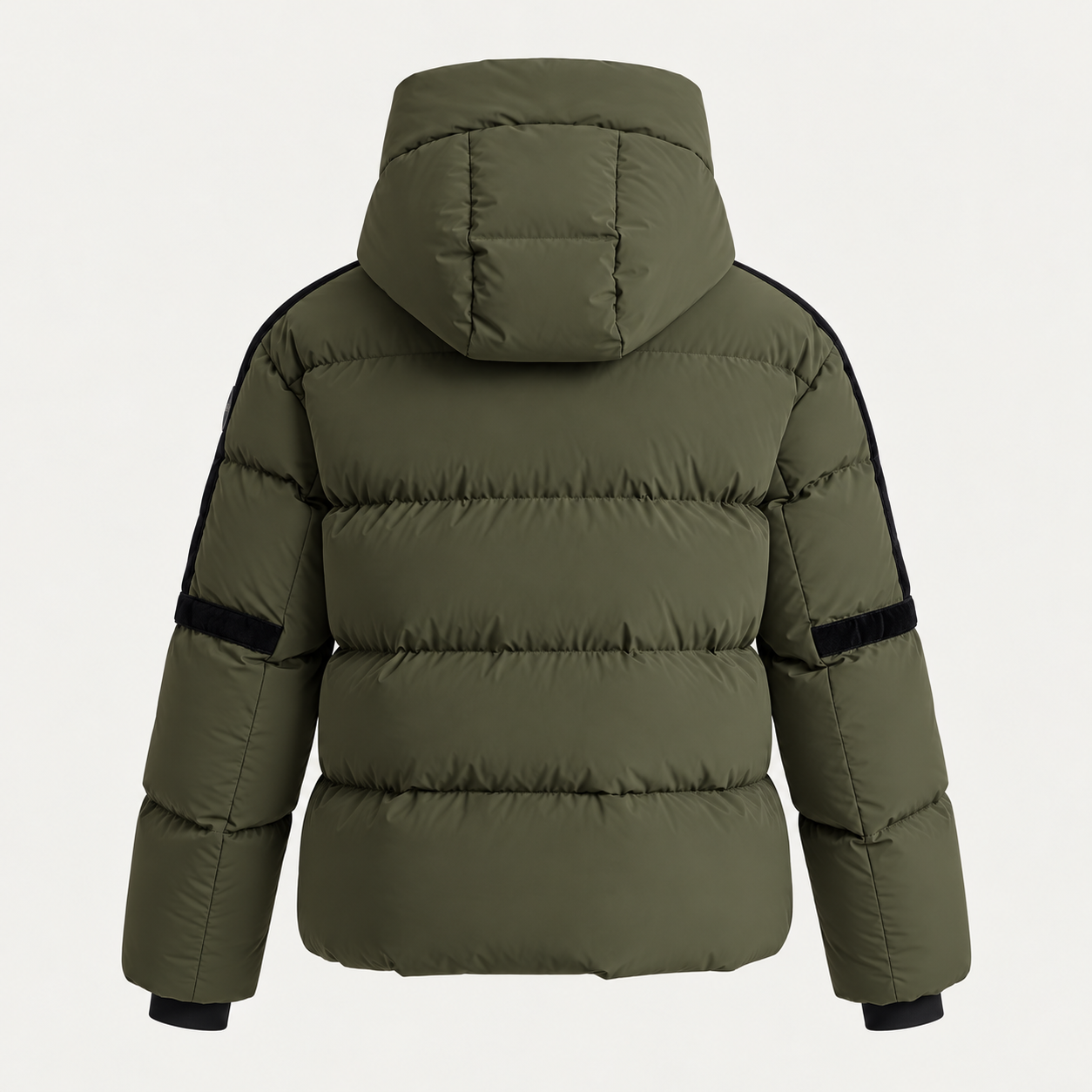 Fusalp women's Barsy II Ski Jacket in Moss Green, back product view.