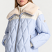 Fusalp women's Beqya Ski Jacket in Nuage, close-up of fabric and design.