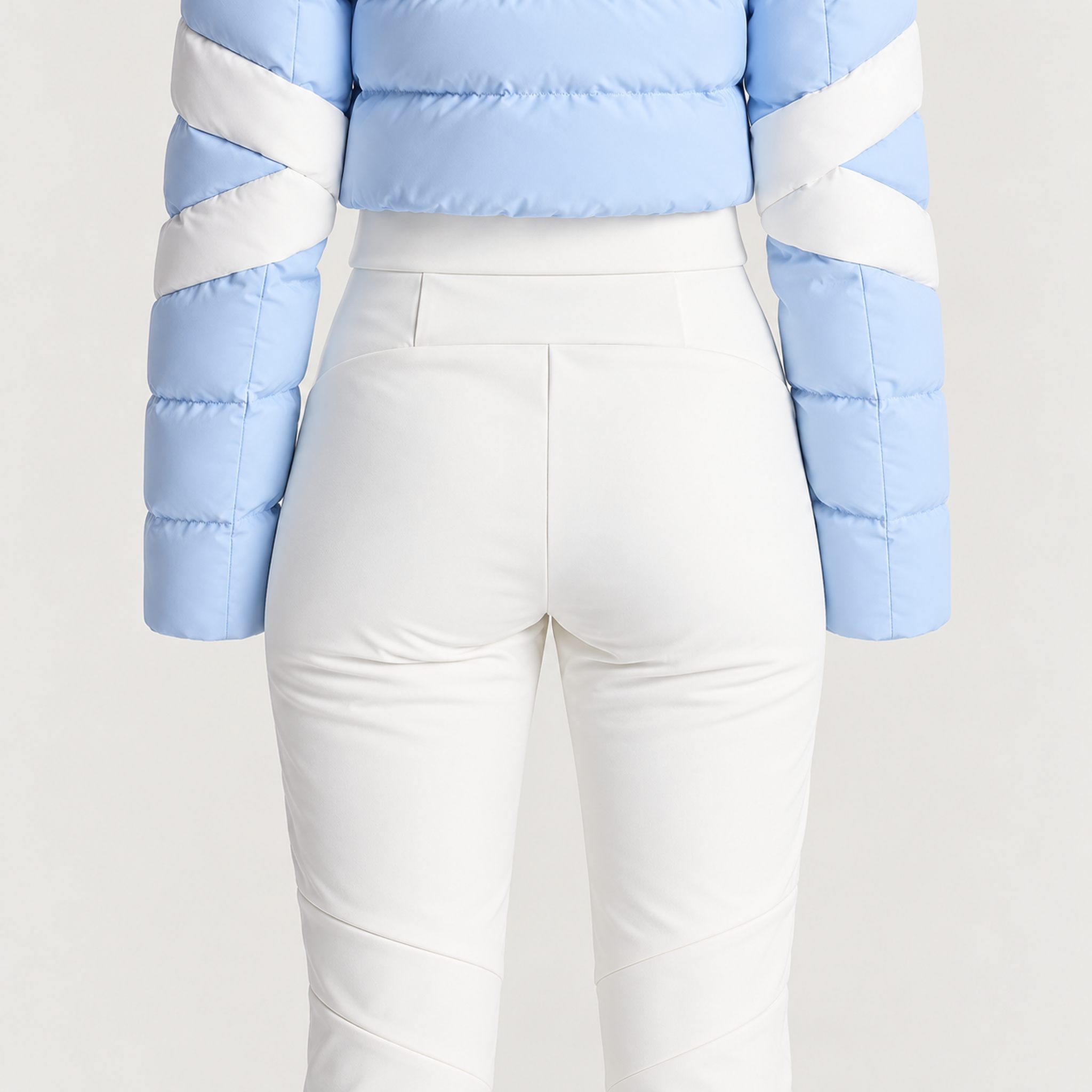 Clarisse Ski Suit in Cloud Blue — rear detail