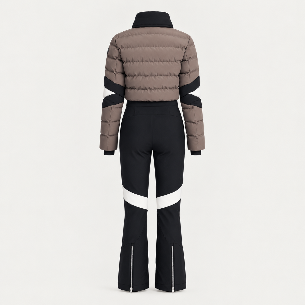 Fusalp women's Clarisse Ski Suit in Falcon/Black, back product view.