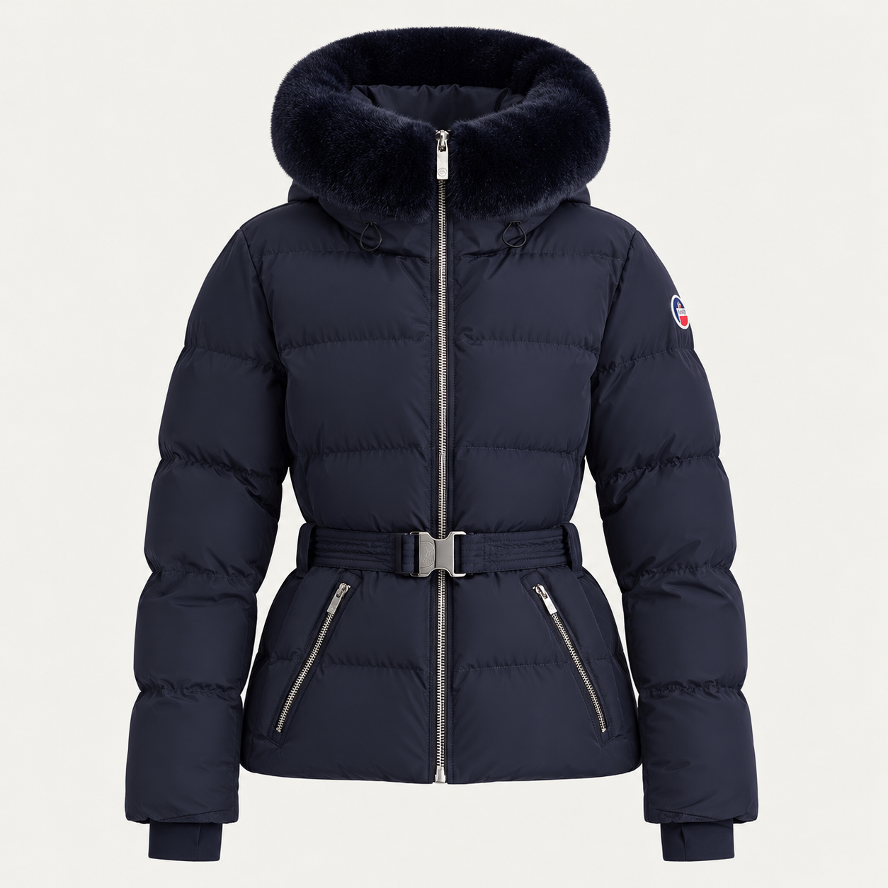 Fusalp women's Delwae Ski Jacket in Navy, front product view.