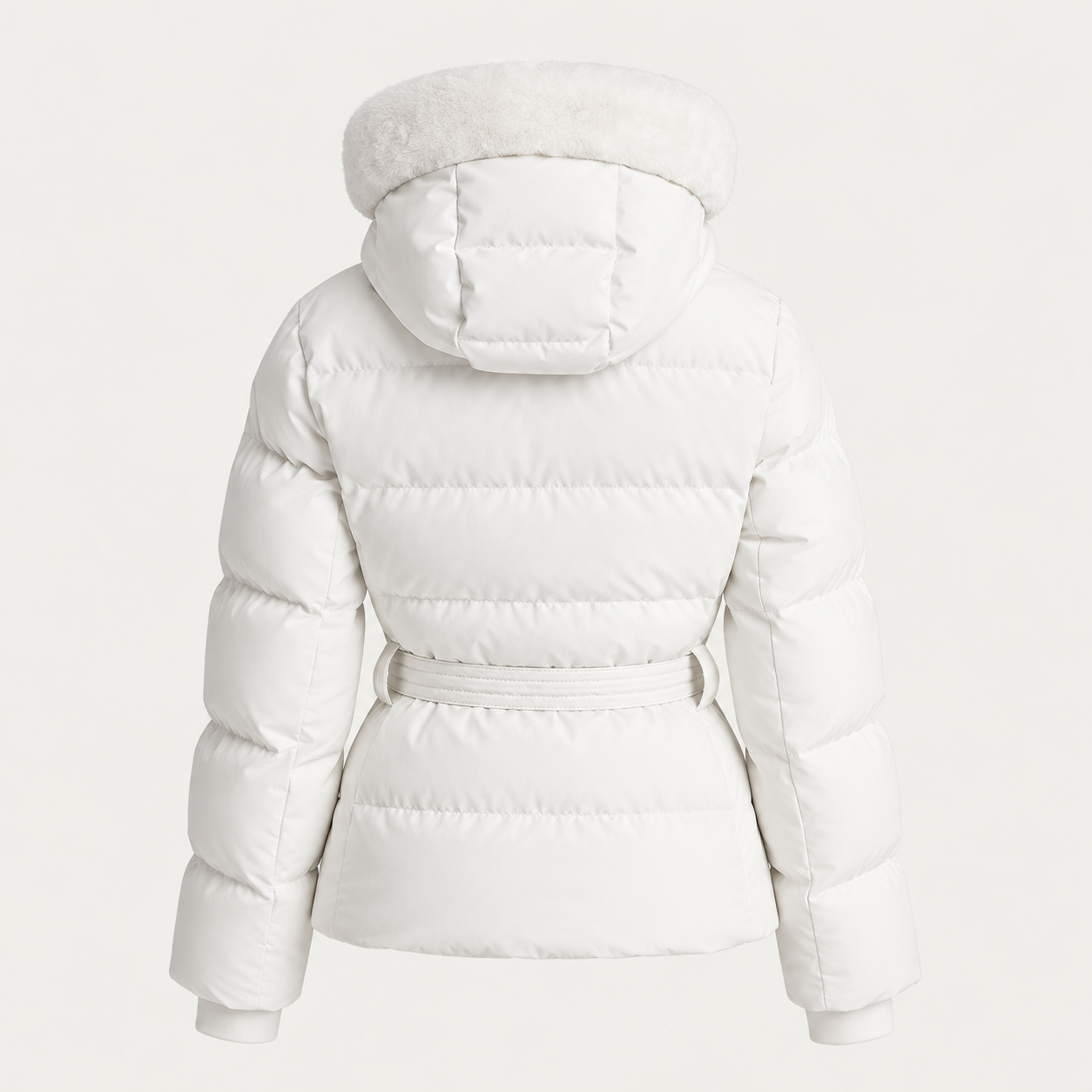 Fusalp women's Delwae Ski Jacket in White, back product view.