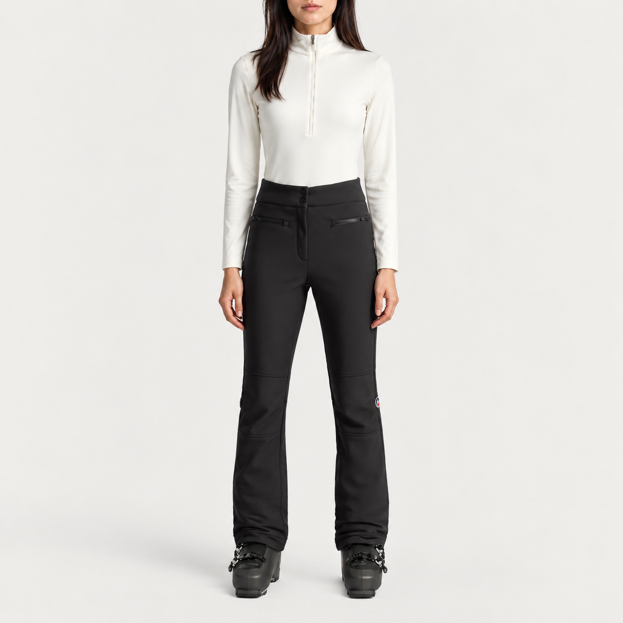 Fusalp women's Diana Ski Pants in Black, front view on model.