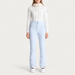 Fusalp women's Diana Ski Pants in Cloud Blue, front view on model.