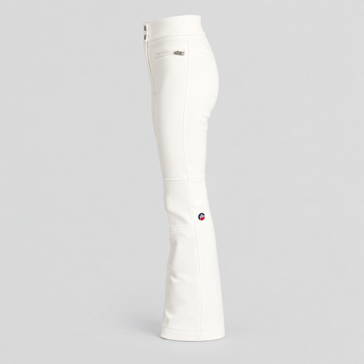 Fusalp women's Diana Ski Pants in White, side product view.