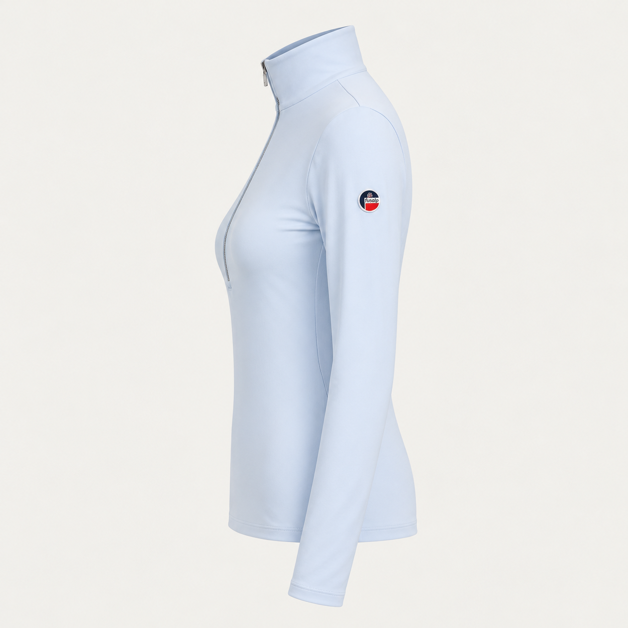 Fusalp women's Gemini V Midlayer in Nuage, side product view.