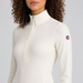 Fusalp women's Gemini V Midlayer in White, close-up of fabric and design.