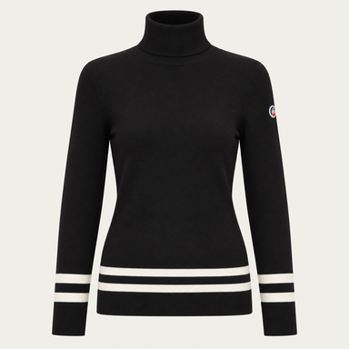 Fusalp women's Judith Sweater in Black, front product view.