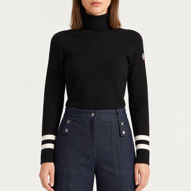 Fusalp women's Judith Sweater in Black, front view on model.