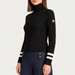 Fusalp women's Judith Sweater in Black, close-up of fabric and design.
