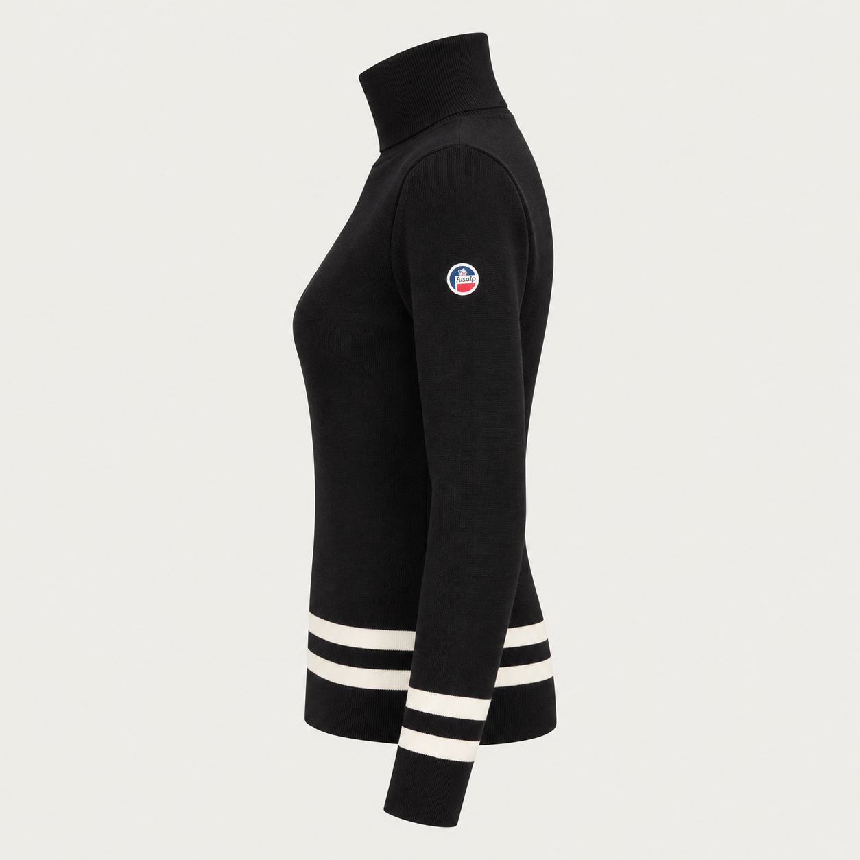 Fusalp women's Judith Sweater in Black, side product view.