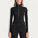 Fusalp women's Negam Midlayer in Black, front view on model.