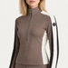 Fusalp women's Negam Midlayer in Falcon, close-up of fabric and design.