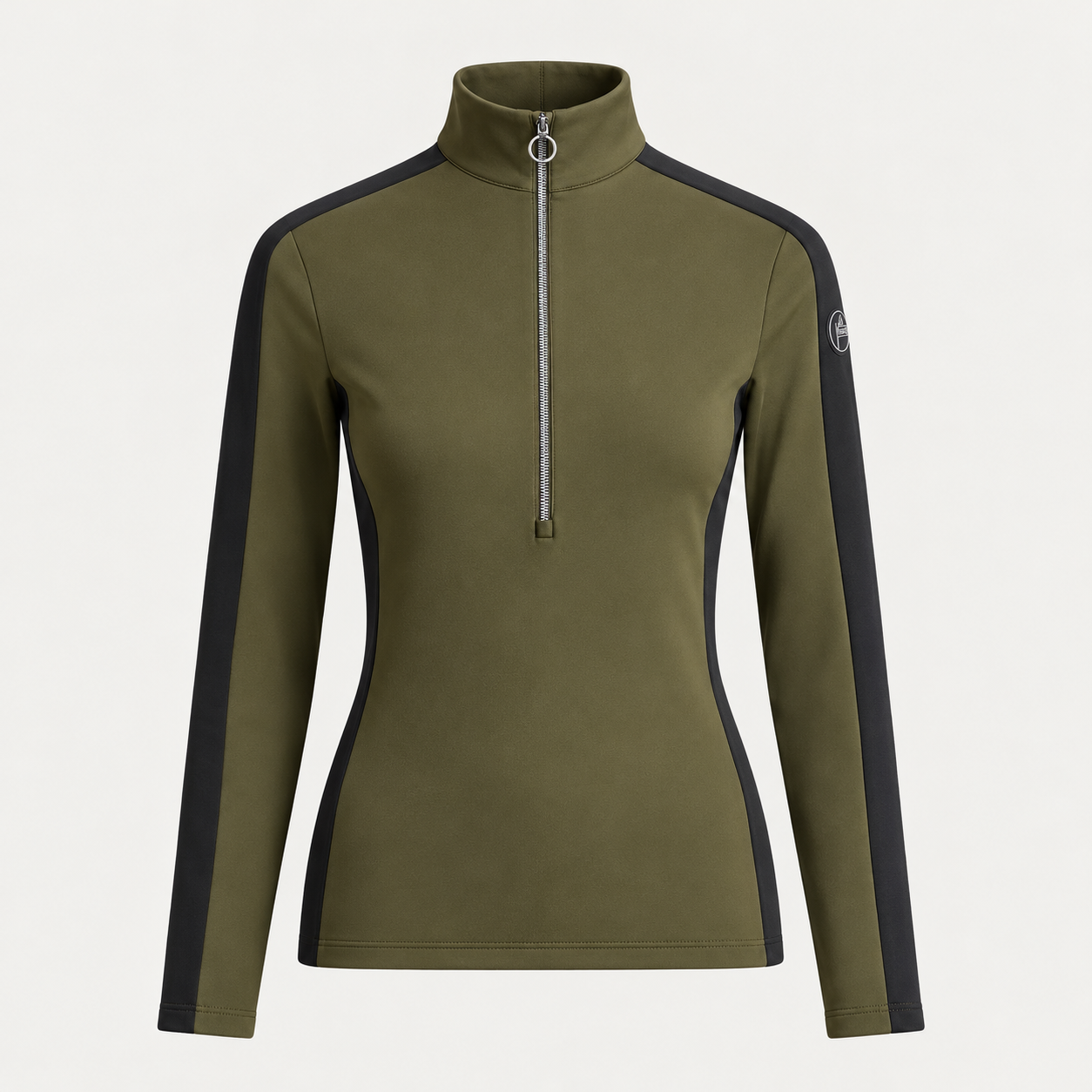 Fusalp women's Negam Midlayer in Moss Green, front product view.