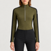 Fusalp women's Negam Midlayer in Moss Green, front view on model.