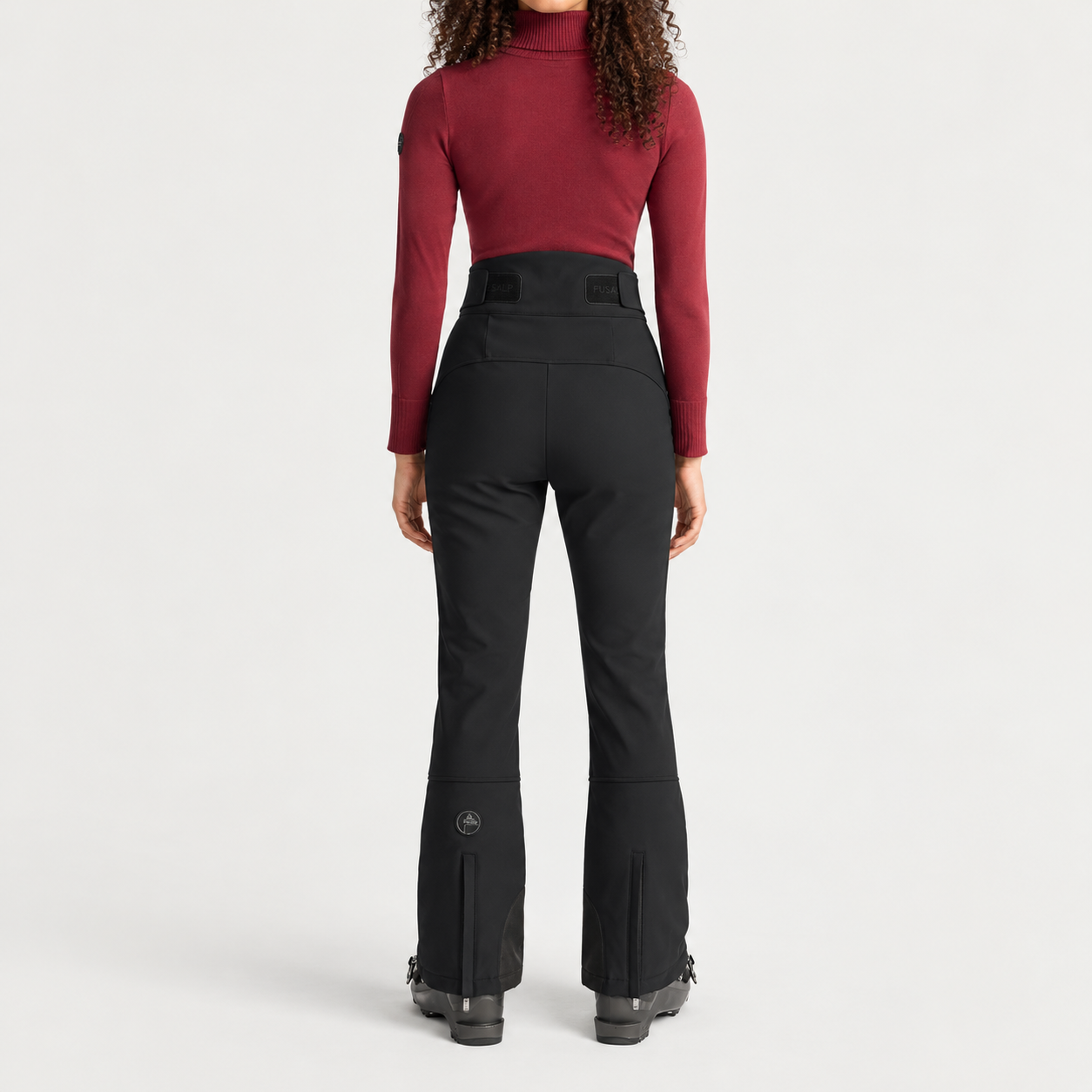 Fusalp women's Pixilae Ski Pants in Black, back view on model.