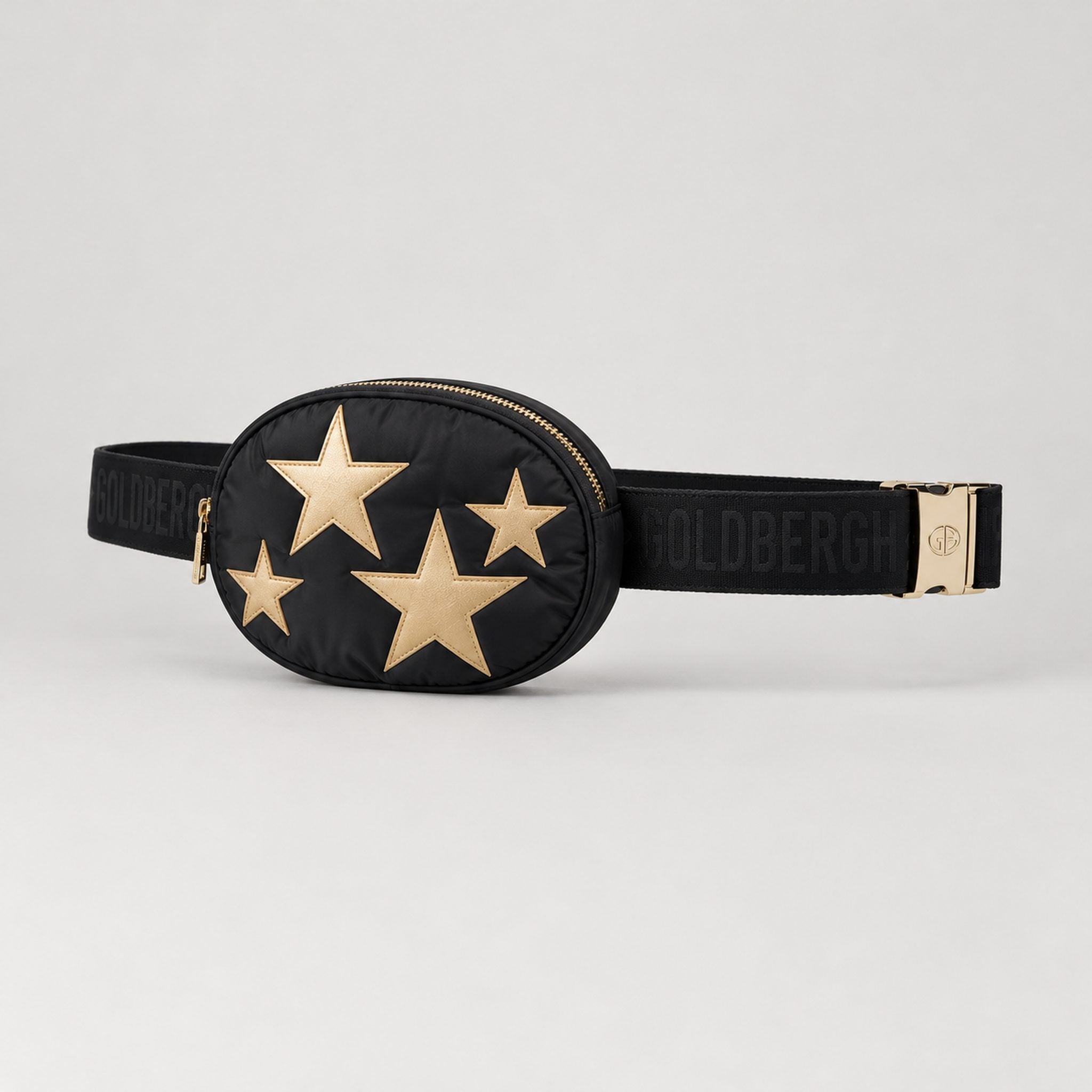 Goldbergh unisex Amayi Bum Bag (Black) - side. AI-generated from manufacturer imagery.