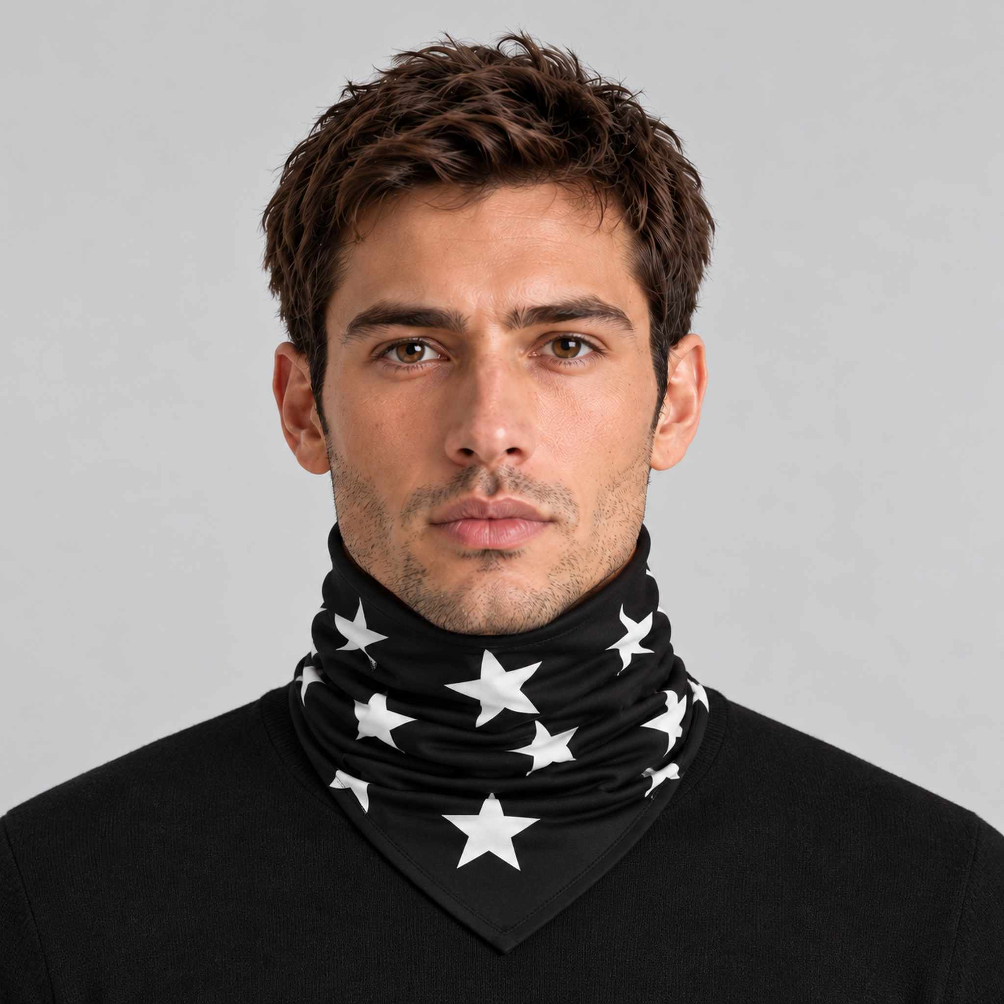 Goldbergh unisex Anzu Neck Gaiter in Black (Black) - mens front. AI-generated from manufacturer imagery.