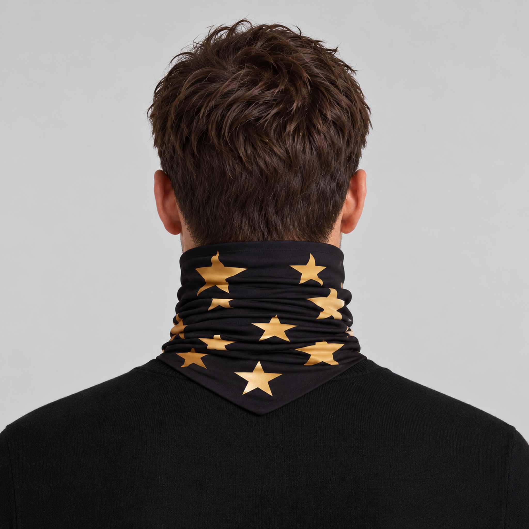 Goldbergh unisex Anzu Neck Gaiter in Black/Gold (Black/Gold) - mens back. AI-generated from manufacturer imagery.