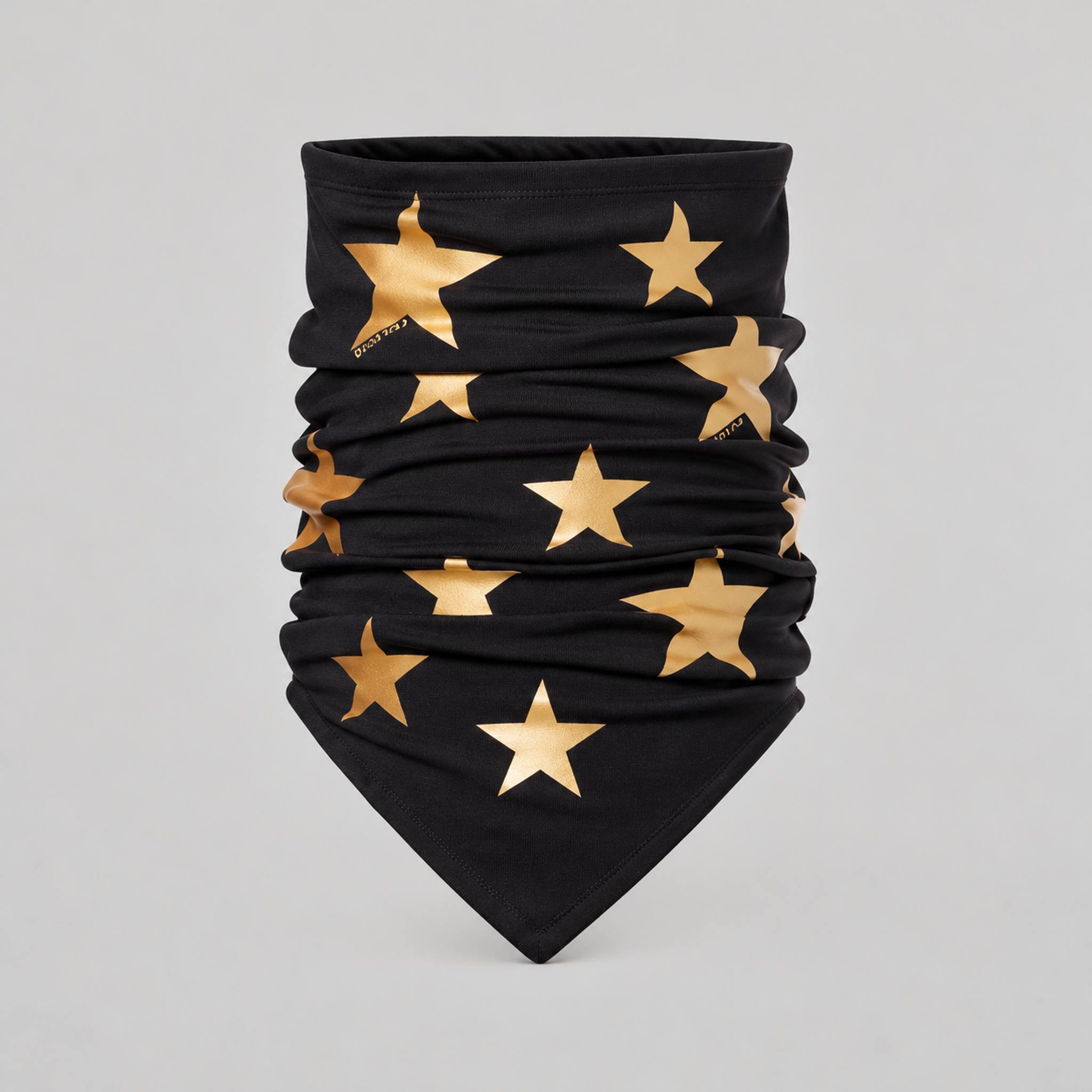 Goldbergh unisex Anzu Neck Gaiter in Black/Gold (Black/Gold) - back. AI-generated from manufacturer imagery.