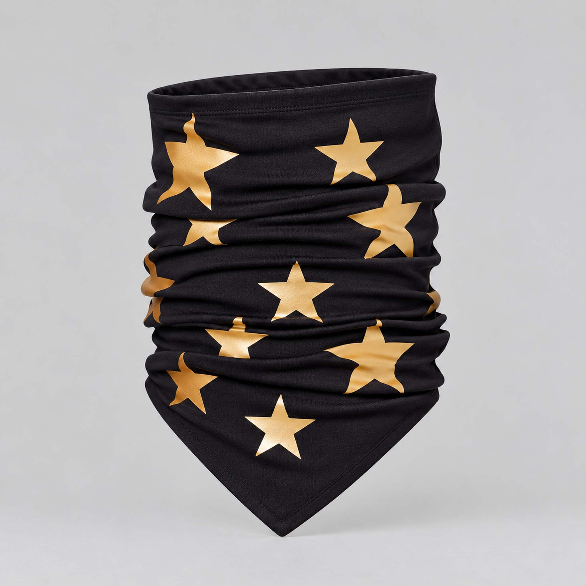 Goldbergh unisex Anzu Neck Gaiter in Black/Gold (Black/Gold) - side. AI-generated from manufacturer imagery.