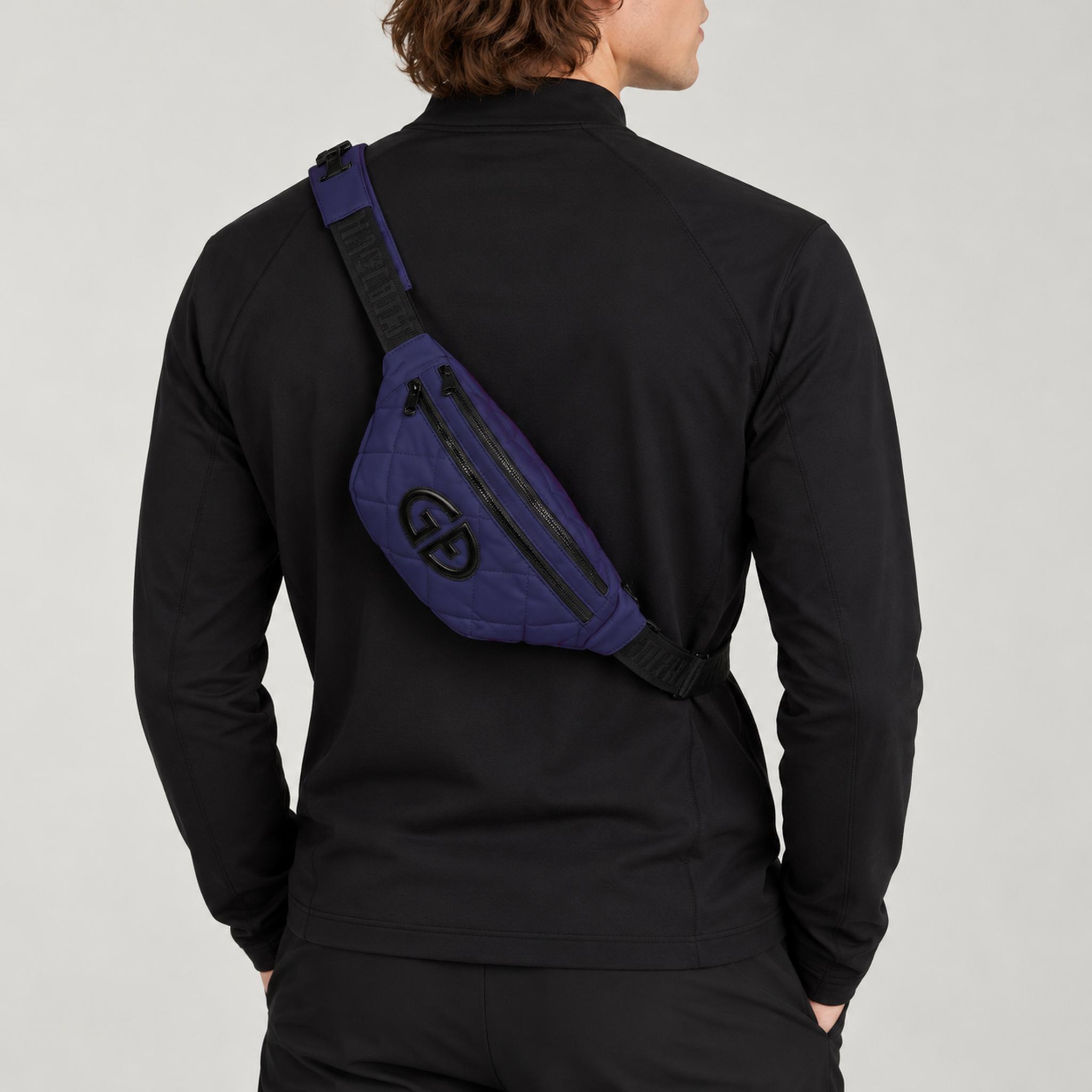 Goldbergh unisex Col Bum Bag in French Blue (French Blue) - mens back. AI-generated from manufacturer imagery.