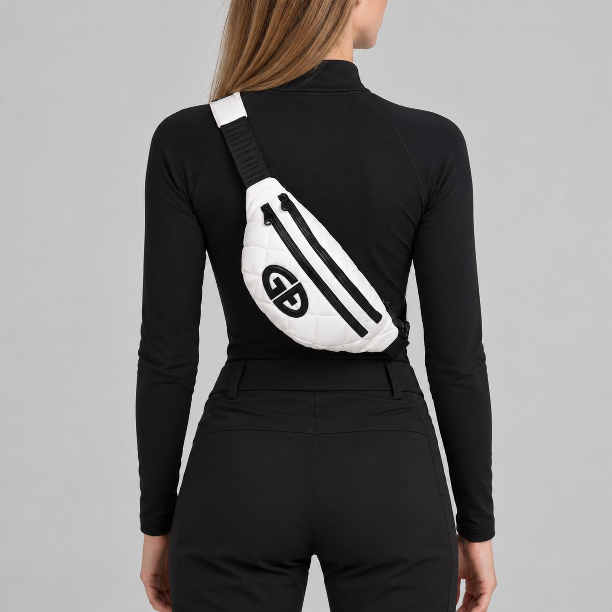 Goldbergh unisex Col Bum Bag in Snow White (Snow White) - womens back. AI-generated from manufacturer imagery.