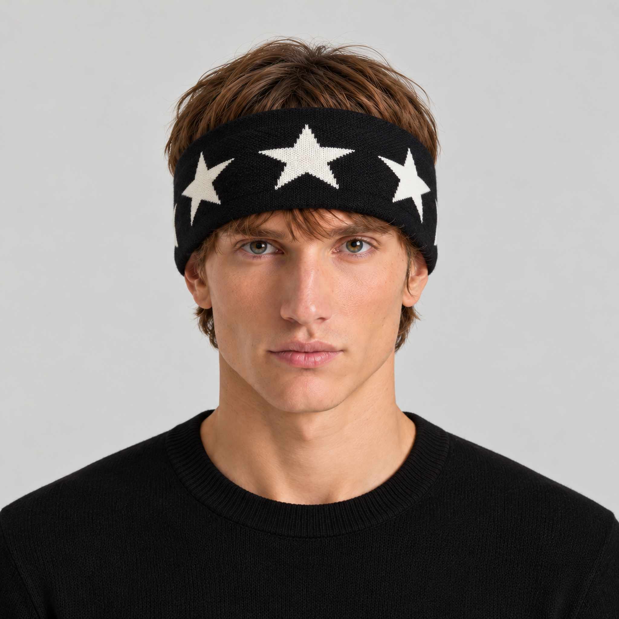 Goldbergh unisex Cosmic Headband (Black) - mens front. AI-generated from manufacturer imagery.