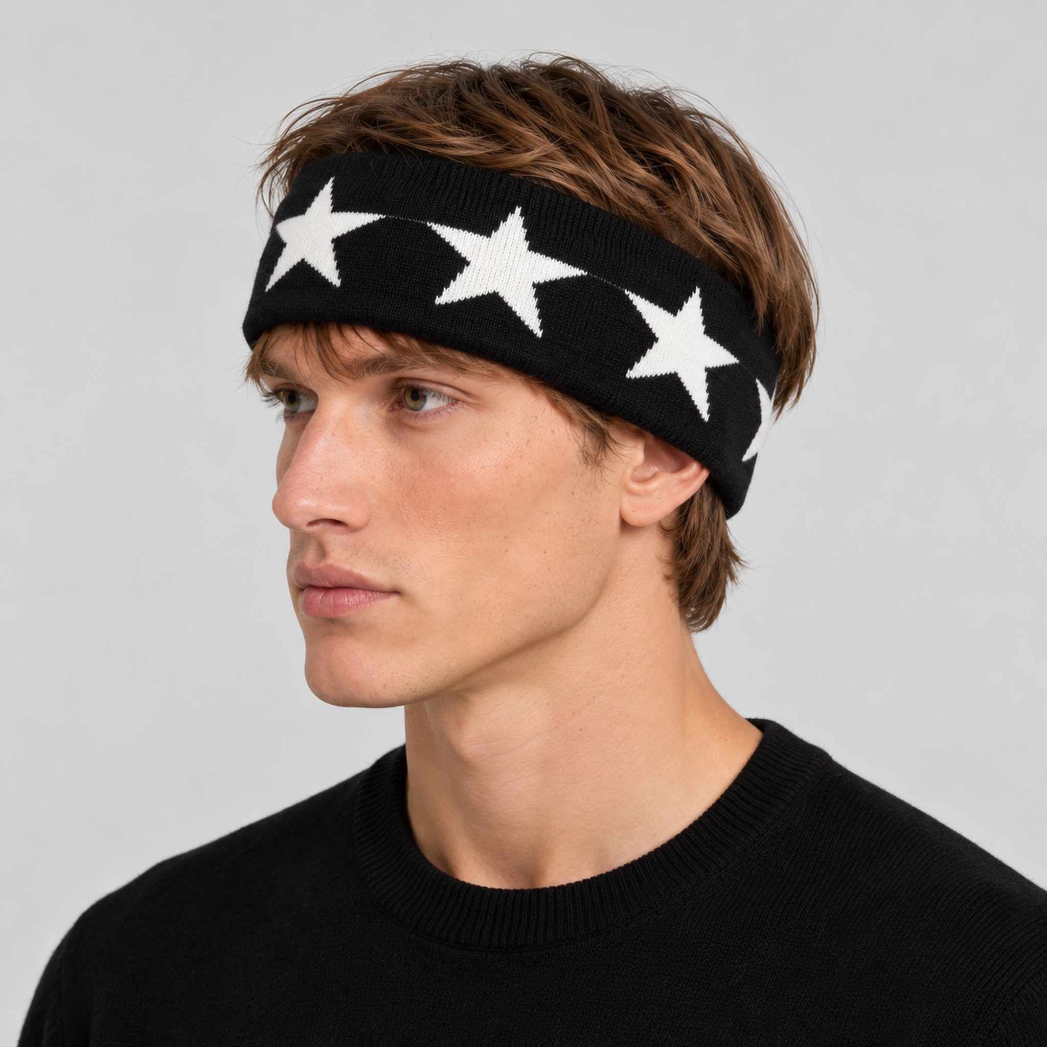 Goldbergh unisex Cosmic Headband (Black) - mens side. AI-generated from manufacturer imagery.