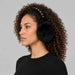 Goldbergh unisex Fluffy Earwarmers in Black (Black) - womens side. AI-generated from manufacturer imagery.