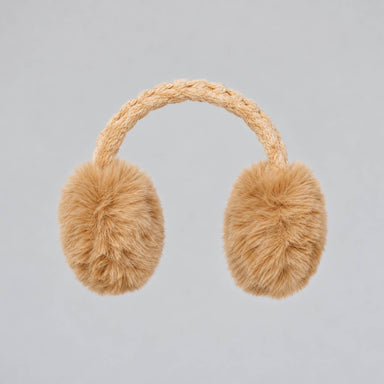 Goldbergh unisex Fluffy Earwarmers in Lark (Lark) - front. AI-generated from manufacturer imagery.